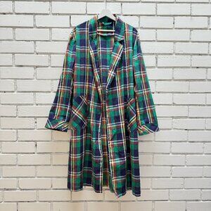 Vintage Plaid Belted Robe
